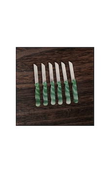Solingen Meyve Bıçağı Mermer Desen Yeşil Yesil Beyaz