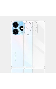 Tecno Spark 10c Kılıf Kamera Korumalı Silikon Rubber Arka Kapak Şeffaf Tecno Spark 10c Kılıf Kamera Korumalı Silikon Rubber Arka Kapak Şeffaf