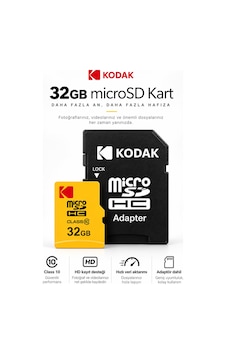 Kodak Class 10 32 Gb Mıcro Sdhc Hafıza Kartı Kodak Class 10 32 Gb Mıcro Sdhc Hafıza Kartı