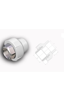Pprc İç Dişli Rakor Altı Köşe 1 Adet 32Mm*1’ Pprc İç Dişli Rakor Altı Köşe 1 Adet 32Mm*1’