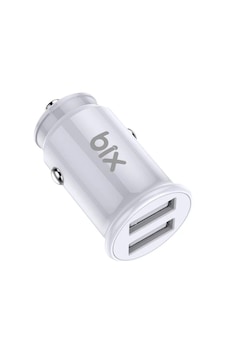 Bix Bxaa12w 12w Çift Usb-a Portlu Araç Şarj Aleti İphone Android Uyumlu Mini Araç İçi Şarj Cihazı Beyaz Bix Bxaa12w 12w Çift Usb-a Portlu Araç Şarj Aleti İphone Android Uyumlu Mini Araç İçi Şarj Cihazı Beyaz