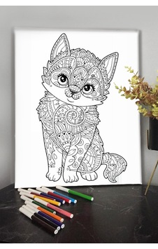 Kedi 7 40x30cm Çocuklar Için Özel Boyanabilir Tablo Mandala Tablo Kalem Hediyesi Yoktur. Kedi 7 40x30cm Çocuklar Için Özel Boyanabilir Tablo Mandala Tablo Kalem Hediyesi Yoktur.