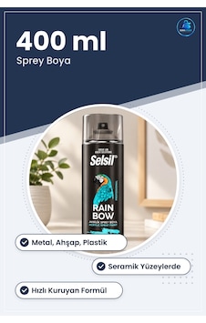 Akrilik Sprey Boya 400 Ml Metal Ahşap Plastik Seramik Yüzey İçin Siyah Akrilik Sprey Boya 400 Ml Metal Ahşap Plastik Seramik Yüzey İçin Siyah