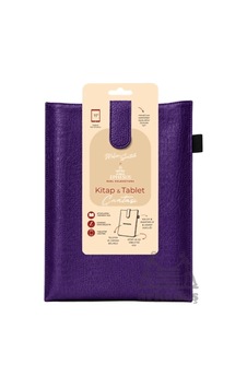 Yeni Nesil Kitap Ve Tablet Çantası - Özel Deri Dokulu Mor Ephesus Yayınları