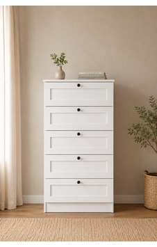 Home Alya 5 Çekmeceli Şifonyer 50x105x42 Cm Beyaz - 912255992 Beyaz Home Alya 5 Çekmeceli Şifonyer 50x105x42 Cm Beyaz - 912255992 Beyaz