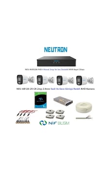 Neutron 2mp 4 Kameralı Gece Renkli Sesli Dış Ortam Ahd Full Kamera Seti 1tb Disk Neu-ab120-28-ca Neutron 2mp 4 Kameralı Gece Renkli Sesli Dış Ortam Ahd Full Kamera Seti 1tb Disk Neu-ab120-28-ca