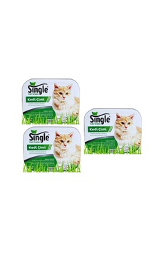 Single Natural Kedi Çimi 3'lü