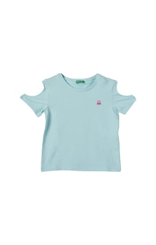 United Colors Of Benetton Benetton Kız Çocuk T-shirt 09326 Mint Yeşili United Colors Of Benetton Benetton Kız Çocuk T-shirt 09326 Mint Yeşili