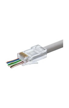 Ez Rj45 Cat5/cat6 Yeni Nesil Konnektör-delikli Konnektör 100 Adet Ez Rj45 Cat5/cat6 Yeni Nesil Konnektör-delikli Konnektör 100 Adet