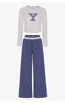 Penti Lacivert Yale Graffiti Desenli Uzun Kollu Pantolon Pijama Takımı Penti Lacivert Yale Graffiti Desenli Uzun Kollu Pantolon Pijama Takımı