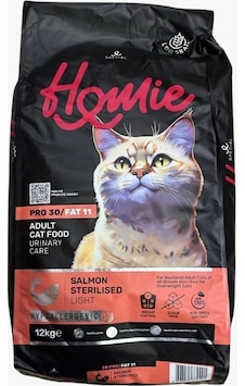 Homie Special Kısırlaştırılmış Somonlu Yetişkin Kedi Maması 12 KG Homie Special Kısırlaştırılmış Somonlu Yetişkin Kedi Maması 12 KG