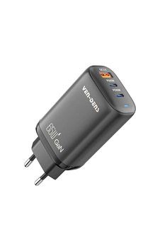 Ven-dens Sp-tc91bg 65 W Pd 3 Portlu Hızlı Şarj Adaptörü, 2 Usb-c Ve 1 Usb-a, Qc 3.0 Desteği, Siyah Ven-dens Sp-tc91bg 65 W Pd 3 Portlu Hızlı Şarj Adaptörü, 2 Usb-c Ve 1 Usb-a, Qc 3.0 Desteği, Siyah
