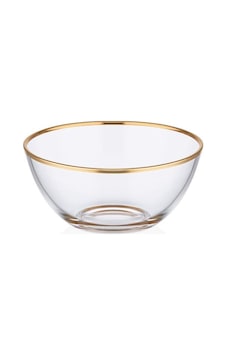 Decorium Cam Kase 23,5 Cm Dalıa Altın M04182 Decorium Cam Kase 23,5 Cm Dalıa Altın M04182