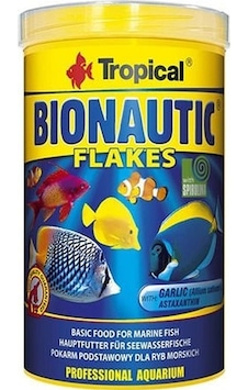 Tropical Bionautic Flakes Tuzlu Su Pul Balık Yemi 1000 Ml 200 Gr