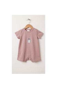 Fuar Baby Miniklere Özel Kız & Erkek Bebek Pamuklu Kısa Paça Tulum Kedi Desenli Fuar Baby Miniklere Özel Kız & Erkek Bebek Pamuklu Kısa Paça Tulum Kedi Desenli