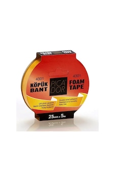 Picador Çift Taraflı Köpük Bant 25mmx5m Kn005 Picador Çift Taraflı Köpük Bant 25mmx5m Kn005