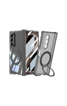Samsung Galaxy Uyumlu Z Fold 8 Ultra Kılıf M-safe Şarj Özellikli 360 Ring Standlı Şeffaf Kapak Kpt-09 Siyah Samsung Galaxy Uyumlu Z Fold 8 Ultra Kılıf M-safe Şarj Özellikli 360 Ring Standlı Şeffaf Kapak Kpt-09 Siyah