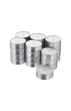 Ikea Glımma Tealıght Mum 24 Lü Paket - 5,9 Cm Beyaz