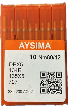 Sanayi Tip Düz Dikiş Makinesi İğnesi Kalın Dip Dpx5 Nm80/12 Sanayi Tip Düz Dikiş Makinesi İğnesi Kalın Dip Dpx5 Nm80/12