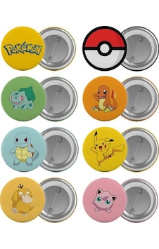 Pokemon Çanta Rozeti Seti 8 Adet En Büyük Boy 5.8Cm Iğneli Broş Pokemon Çanta Rozeti Seti 8 Adet En Büyük Boy 5.8Cm Iğneli Broş