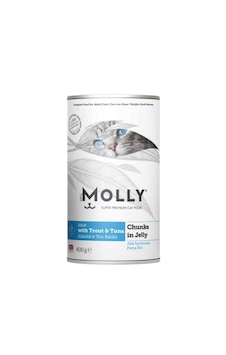 Molly Jöle İçinde Parça Alabalık Ve Ton Balıklı Yetişkin Kedi Konservesi 400 Gr Molly Jöle İçinde Parça Alabalık Ve Ton Balıklı Yetişkin Kedi Konservesi 400 Gr