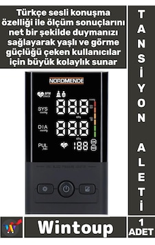 Tansiyonaleti Büyük Lcd Ekran 2 Kişi Hafızalı Otomatik Kol Tipi Türkçe Konuşan Pilli Tansiyon Aleti