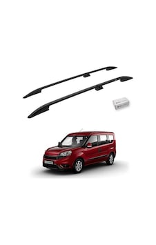 Turtle Fiat Doblo 2 2010-2022 / Kısa Şasi Tavan Çıtası Crown Siyah