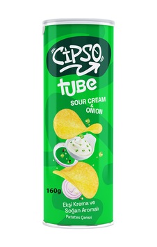5 Adet Cipso Tube Ekşi Krema Ve Soğan Aromalı Cips 160 G 5 Adet Cipso Tube Ekşi Krema Ve Soğan Aromalı Cips 160 G