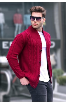 Madmext Bordo Örgülü Erkek Hırka 9053-bordo Bordo Madmext Bordo Örgülü Erkek Hırka 9053-bordo Bordo