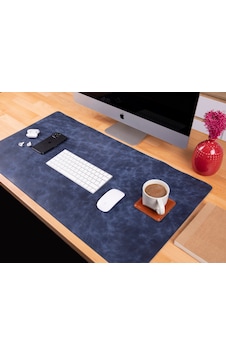 Atelier 91 Midnight Marine Leather Desk Mat - Large Atelier 91 Midnight Marine Leather Desk Mat - Large