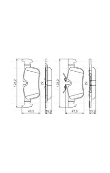 BOSCH 986494812 ARKA BALATA BMW 2 (F45-F46)X1 (F48)X2 (F39)I3 (I0 BOSCH 986494812 ARKA BALATA BMW 2 (F45-F46)X1 (F48)X2 (F39)I3 (I0