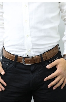 Guard Taba Dikişli Klasik Deri Erkek Kemeri - 3,5 Cm Çok Renkli Guard Taba Dikişli Klasik Deri Erkek Kemeri - 3,5 Cm Çok Renkli
