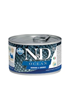 N&D Ocean Tahılsız Ringa Balığı ve Karidesli Konserve Mini Irk Yetişkin Köpek Maması 140 G N&D Ocean Tahılsız Ringa Balığı ve Karidesli Konserve Mini Irk Yetişkin Köpek Maması 140 G