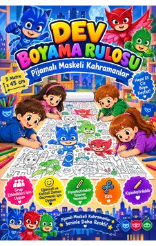 Pijamalı Kahramanlar Gece Ekibi Dev Boyama Kağıdı Boyama Rulosu Büyük Boy 5 Metre - 812100817 Pijamalı Kahramanlar Gece Ekibi Dev Boyama Kağıdı Boyama Rulosu Büyük Boy 5 Metre - 812100817