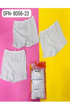 Defne Baby %95 Pamuk 3'lü Kız Çocuk Boxer-630 Beyaz Defne Baby %95 Pamuk 3'lü Kız Çocuk Boxer-630 Beyaz