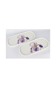 Mikasa Moor Art Of Botanica Lila 2li Oval Tabak 35x15cm P388.132900 Çok Renkli Mikasa Moor Art Of Botanica Lila 2li Oval Tabak 35x15cm P388.132900 Çok Renkli