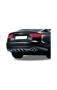 Audi A5 B8 A-style Arka Tampon Eki - Difüzör (Plastik)