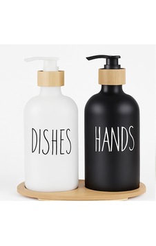 2'li Black-white Siyah Beyaz Sıvı Sabunluk 500-ml Alt Tepsili Diğer 2'li Black-white Siyah Beyaz Sıvı Sabunluk 500-ml Alt Tepsili Diğer