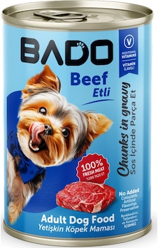 Bado Yaş Köpek Maması Etli Biftekli 400gr Bado Yaş Köpek Maması Etli Biftekli 400gr