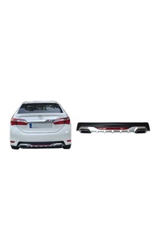 Toyota Uyumlu Corolla 2013-2018 Amg Çift Çıkış Reflektörlü Difüzör