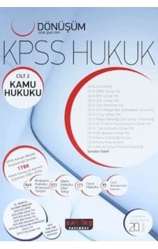 Dönüşüm Kpss A Grubu Kamu Hukuku Soru Bankası Cilt 2