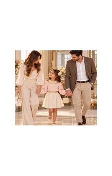 Messlife Gold Desenli Zarif Kız Çocuk Elbisesi Beyaz - 930464741 Beyaz