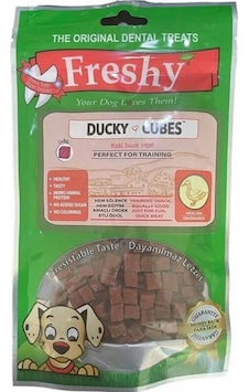 Freshy Ducky Cubes Ördekli Küp Köpek Ödülü 80 G Freshy Ducky Cubes Ördekli Küp Köpek Ödülü 80 G