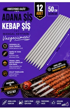 12 Adet Paslanmaz Galvaniz Adana-urfa Kebap Kuşbaşı Şişi 12 Adet Uzunluk 50 Cm 12 Adet Paslanmaz Galvaniz Adana-urfa Kebap Kuşbaşı Şişi 12 Adet Uzunluk 50 Cm
