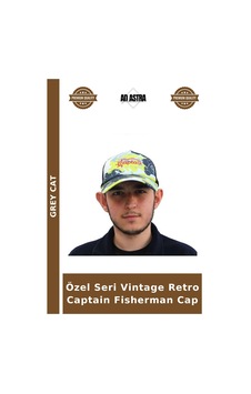 Grey Cat Özel Seri Vintage Retro Captain Fisherman Cap Camo Red