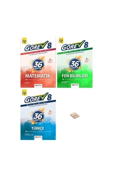 Nitelik 8. Sınıf 2027 Lgs Görev Matematik Fen Ve Türkçe 3lü Set Haftalık Föyler + Telefon Standı