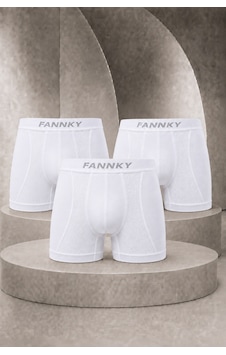 Fit Women Erkek Casual Comfort Günlük 3 Lü Beyaz Boxer Fit Women Erkek Casual Comfort Günlük 3 Lü Beyaz Boxer