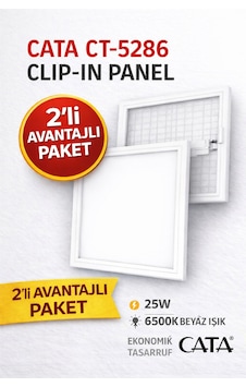 Ct-5286 30x30 Clıp-ın Gün Işığı Panel Beyaz Ct-5286 30x30 Clıp-ın Gün Işığı Panel Beyaz