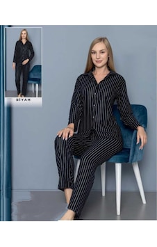 Işılay Kadın Pijama Takımı Siyah
