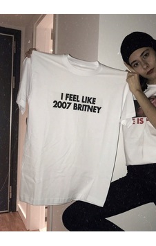 Kalic Studio I Feel Like 2007 Britney - T-shirt Beyaz Kalic Studio I Feel Like 2007 Britney - T-shirt Beyaz